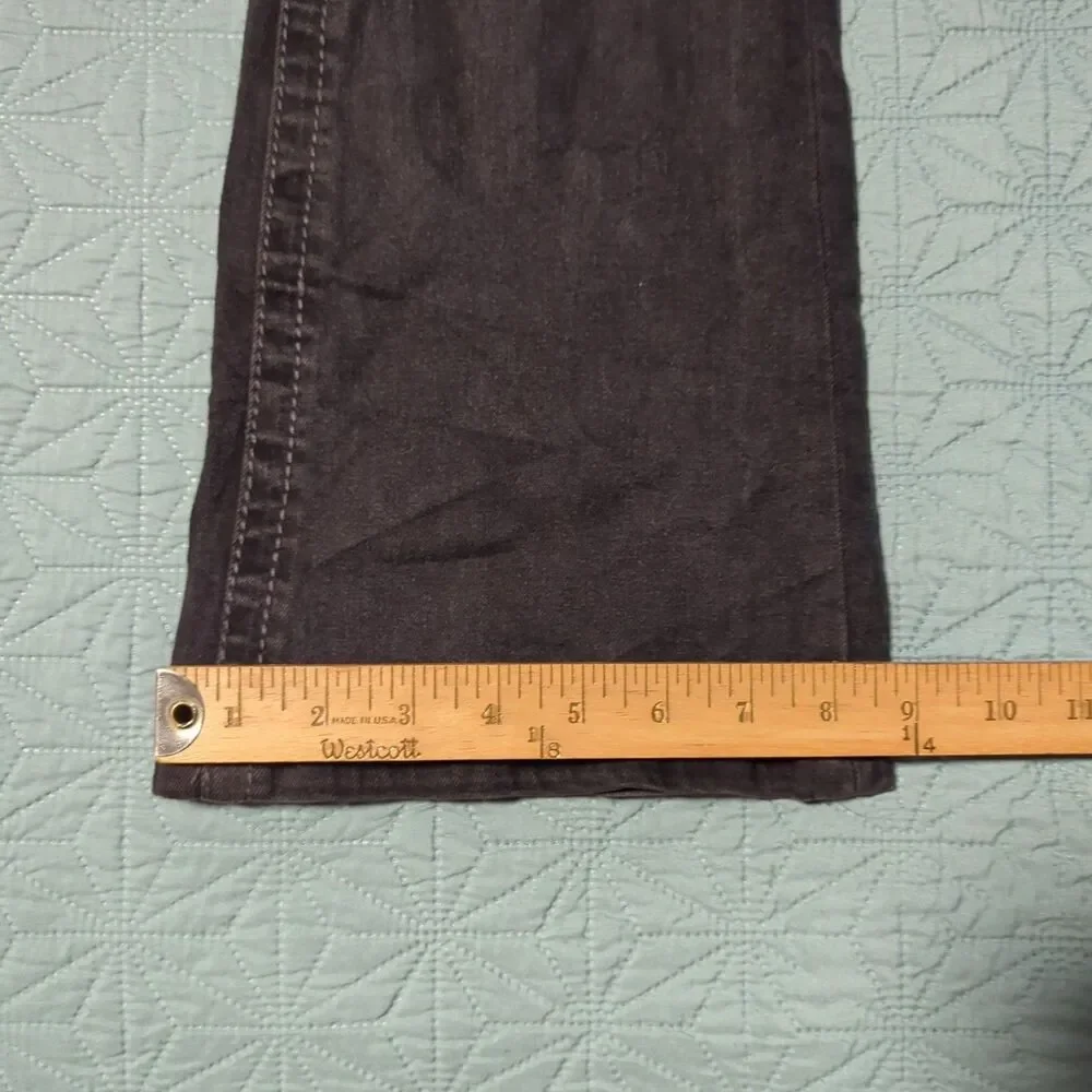 Rue 21 Jeans Womens Size 6 Black Denim Mid Rise Boot Cut Stretch Bedazzled Stars - Picture 11 of 11